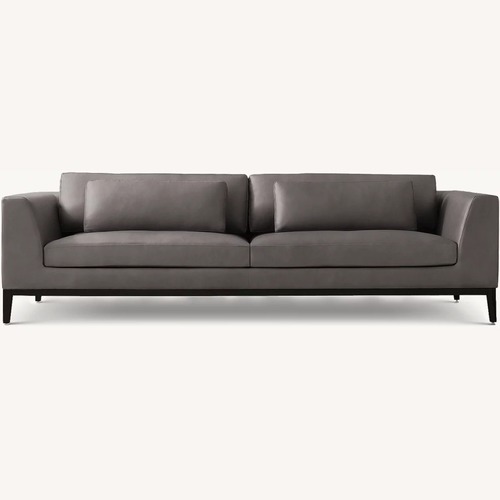 Used Restoration Hardware Italia Leather 8 ft Sofa for sale on AptDeco