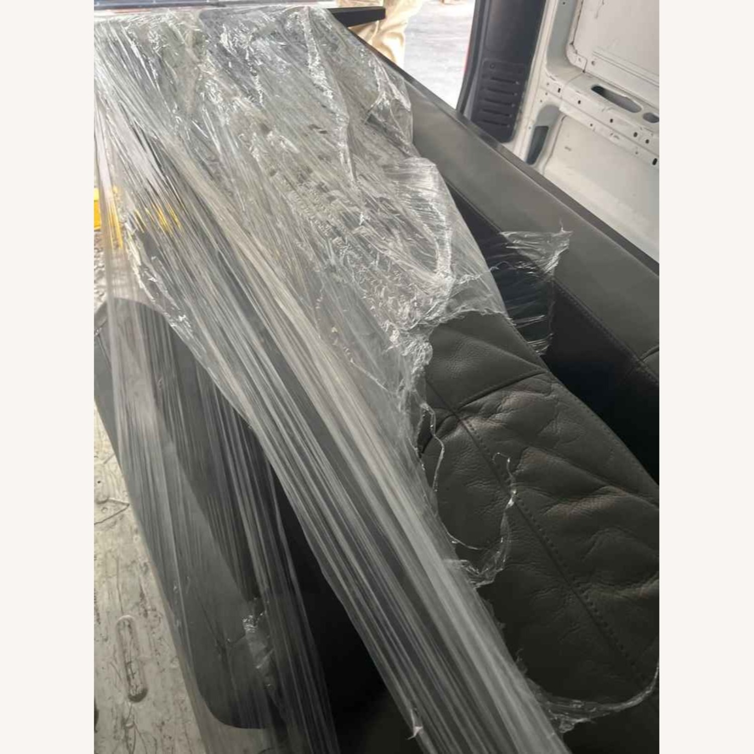 Restoration Hardware Italia Leather 8 ft Sofa - image-4