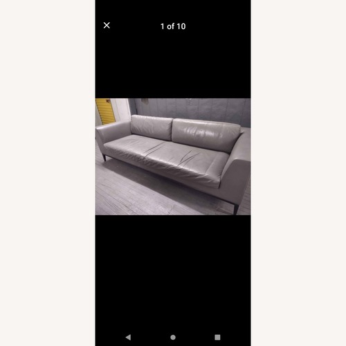 Used Restoration Hardware Italia Leather 8 ft Sofa for sale on AptDeco