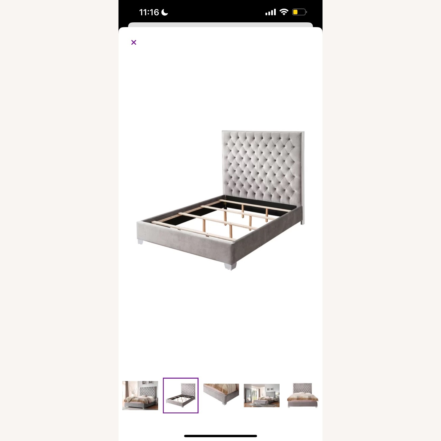 Wayfair Light Gray King Bed - image-4
