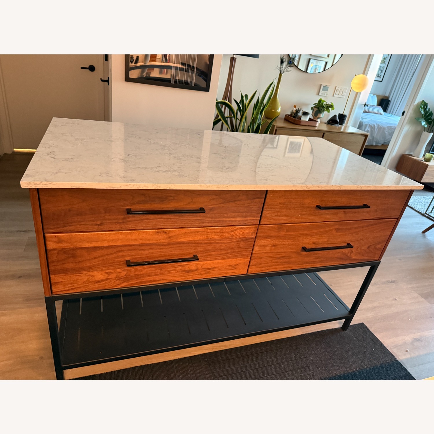 Room & Board Dark Brown Wood Kitchen Island - image-1