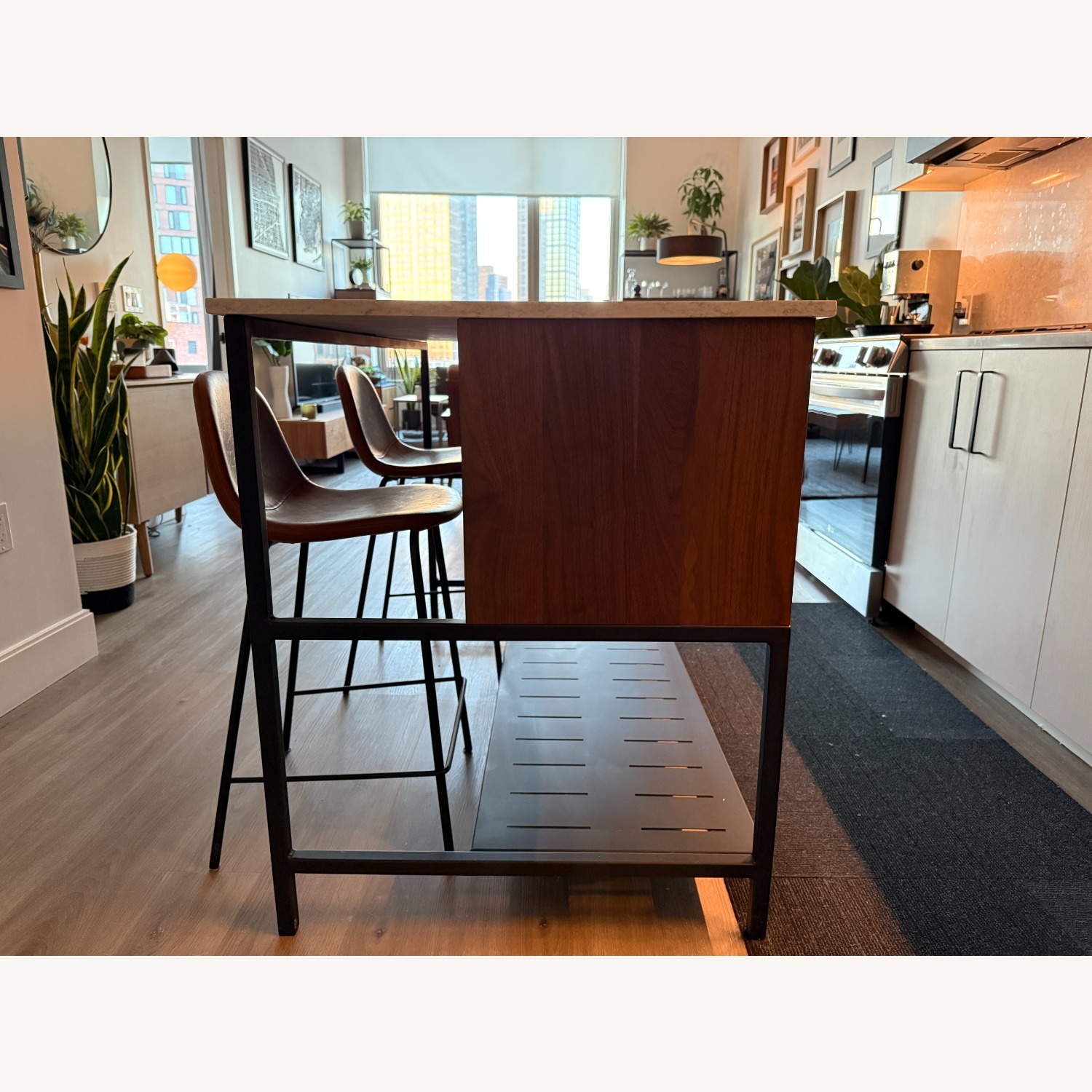 Room & Board Dark Brown Wood Kitchen Island - image-5