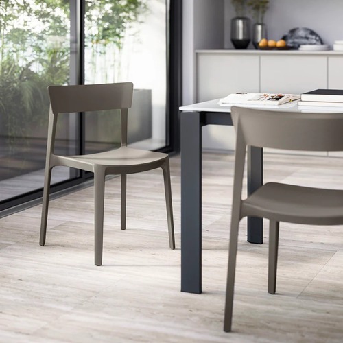 Used Calligaris SKIN Monoblock Chair in Taupe for sale on AptDeco
