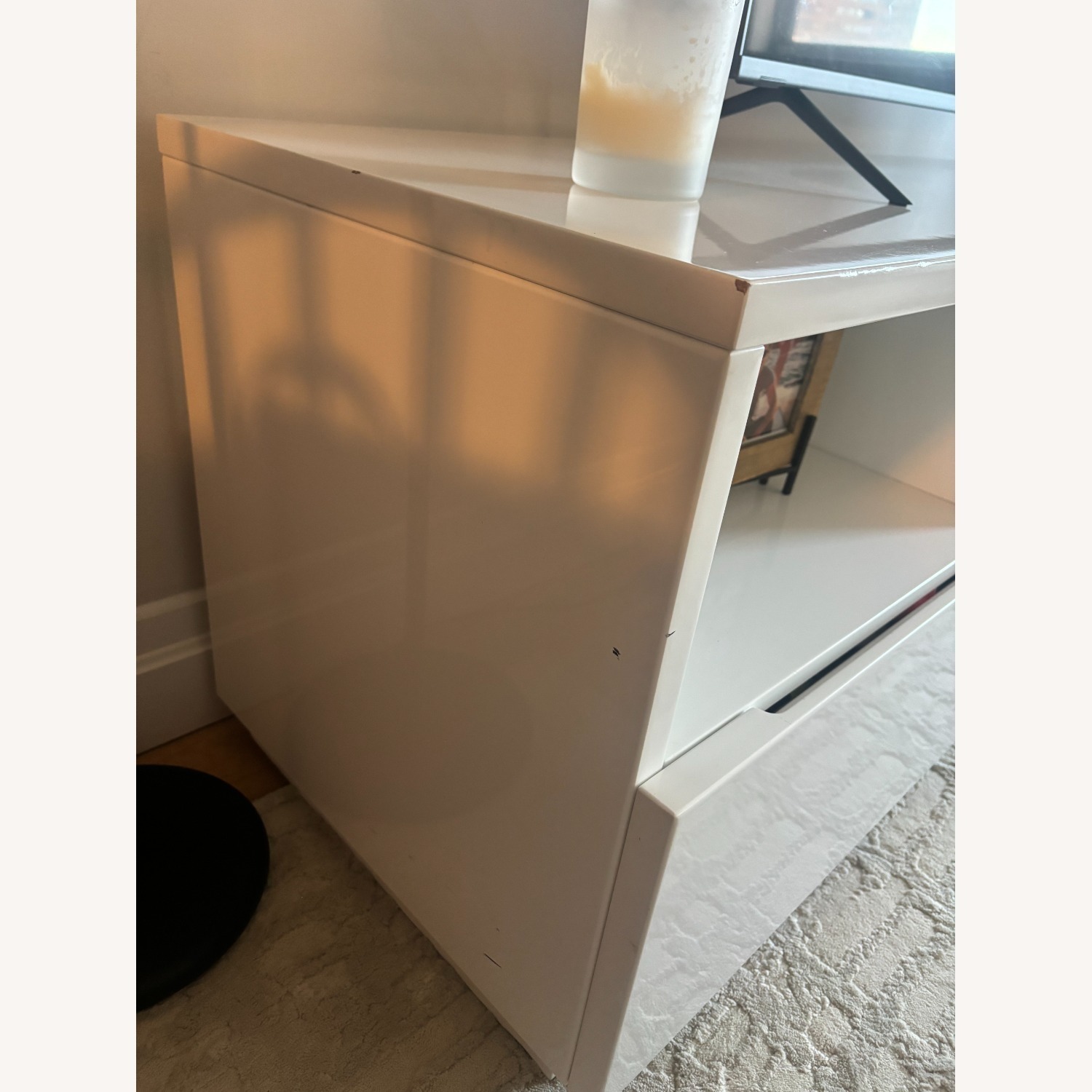 CB2 White Lacquer Media Storage - 80" - image-3