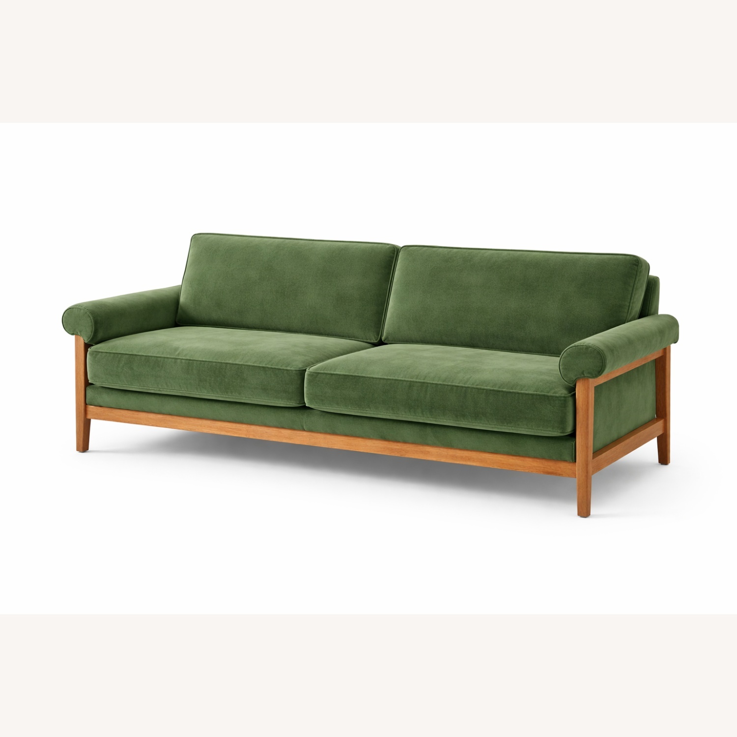 Green Velvet Sleeper Sofa - image-4