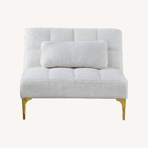 Used Teddy Fabric Futon Sofa Bed for sale on AptDeco