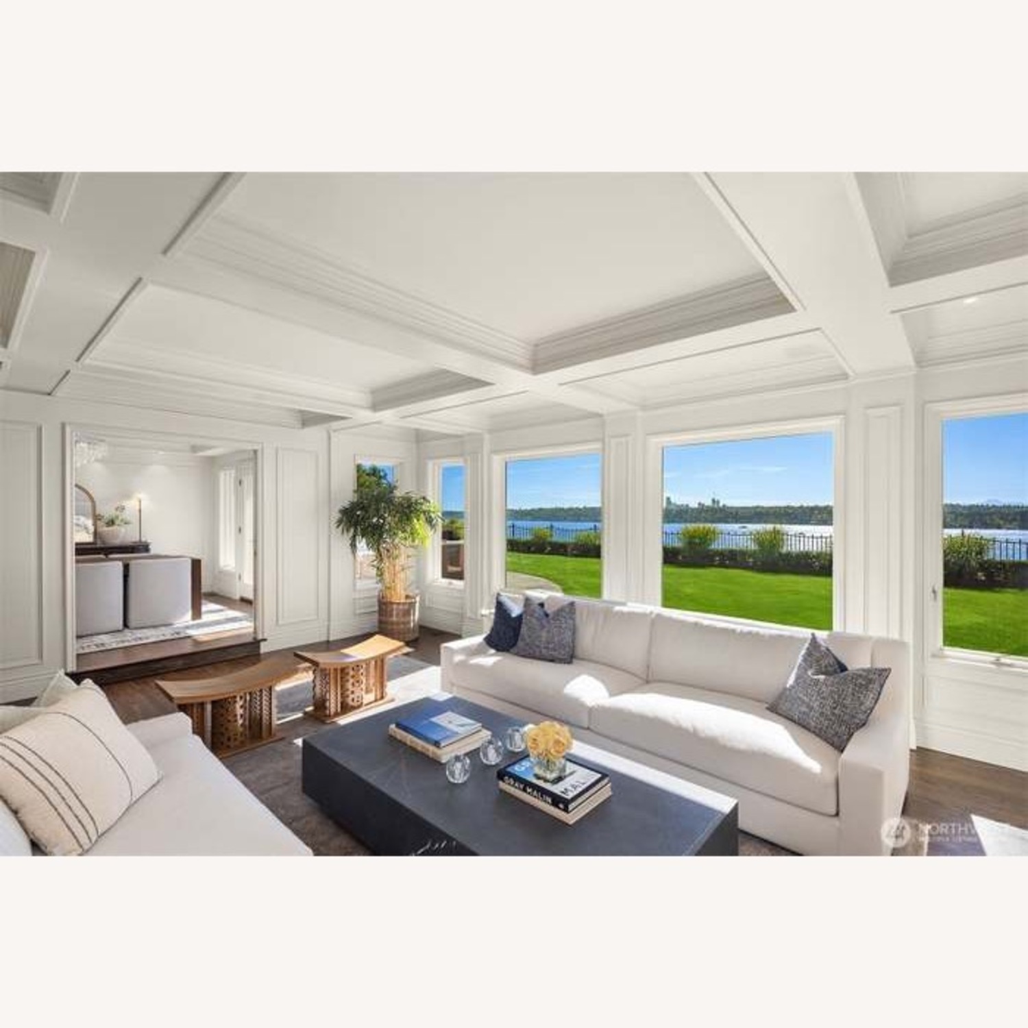 Restoration Hardware Gray Marble Marquina Coffee Table - image-2