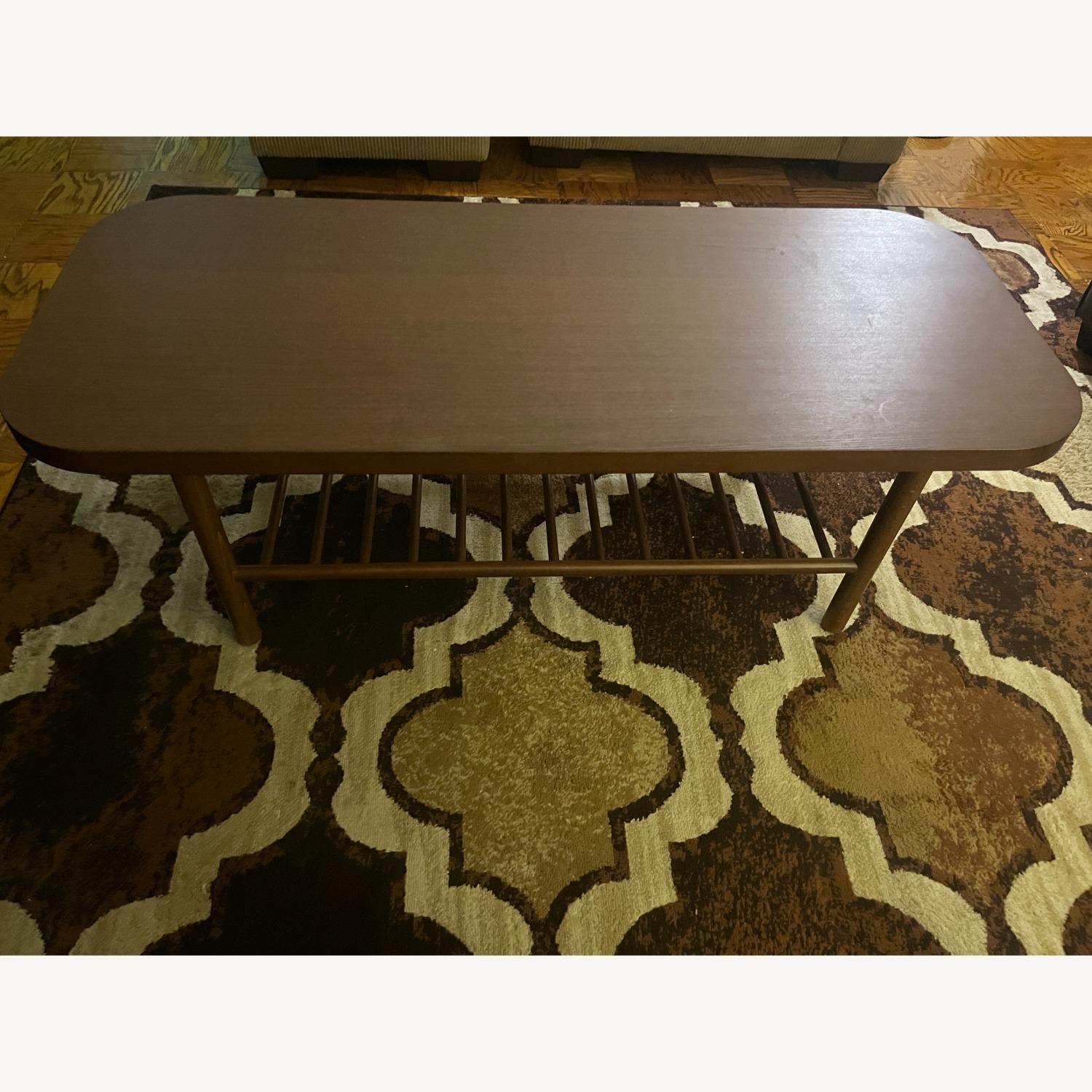 IKEA LISTERBY Dark Brown Wood Coffee Table - image-2