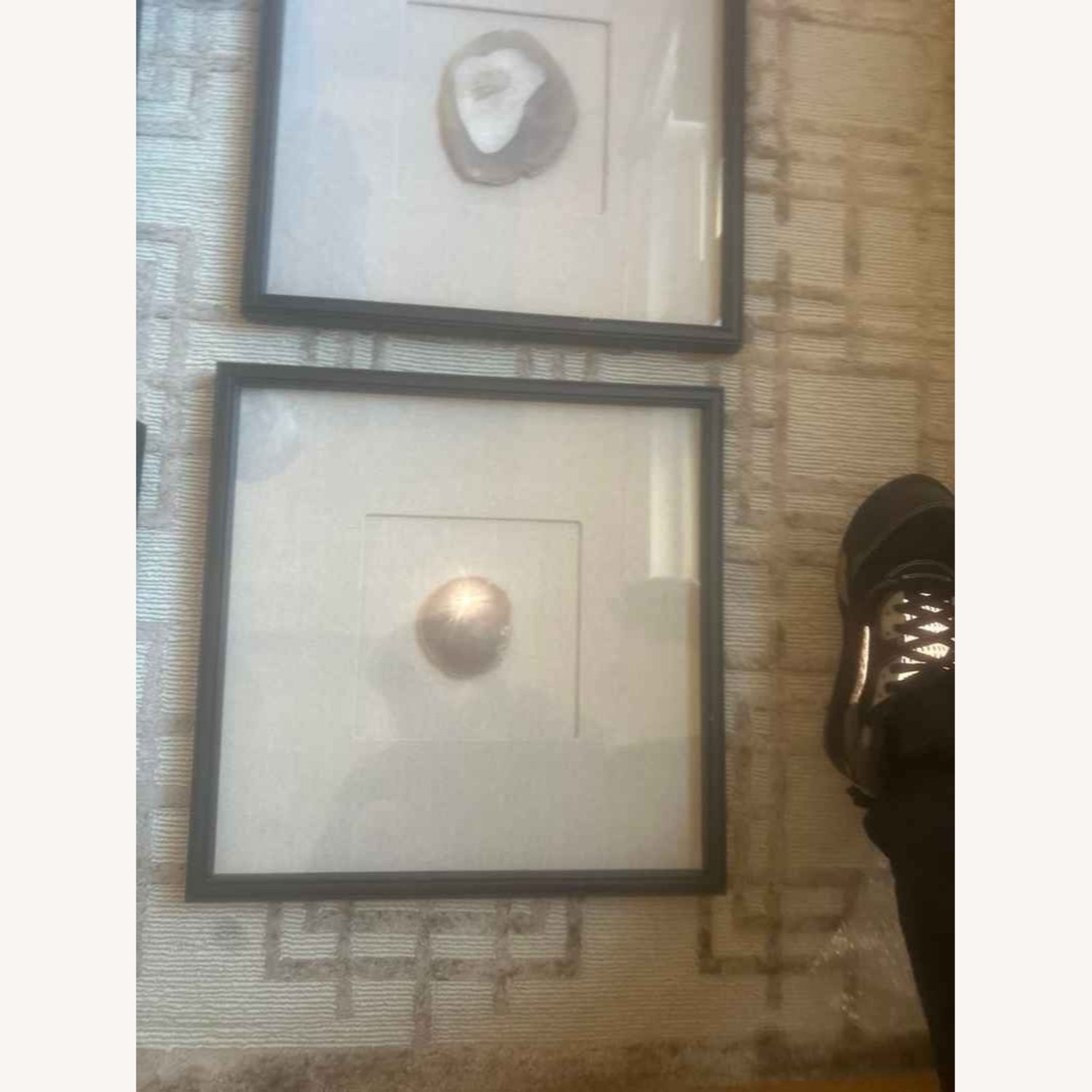 RH Framed Natural Agate on Linen - image-7