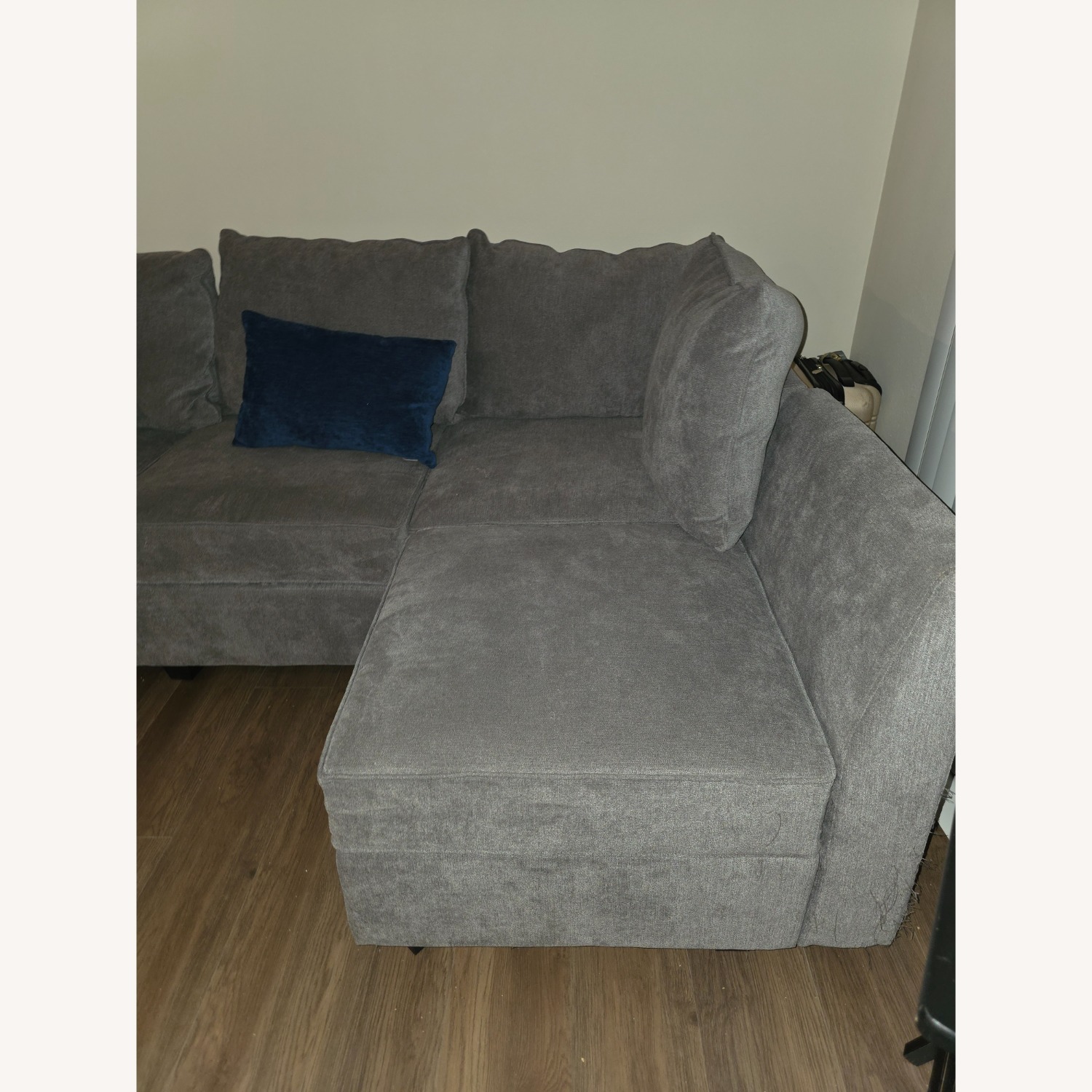 Light Gray Fabric 3+ Piece Sectional - image-1
