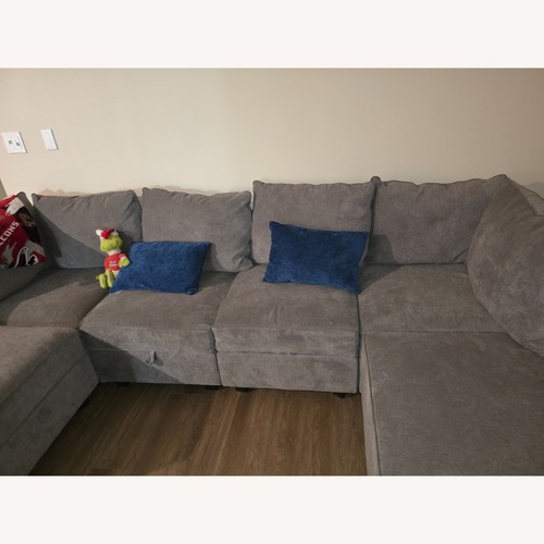 Used Light Gray Fabric 3+ Piece Sectional for sale on AptDeco