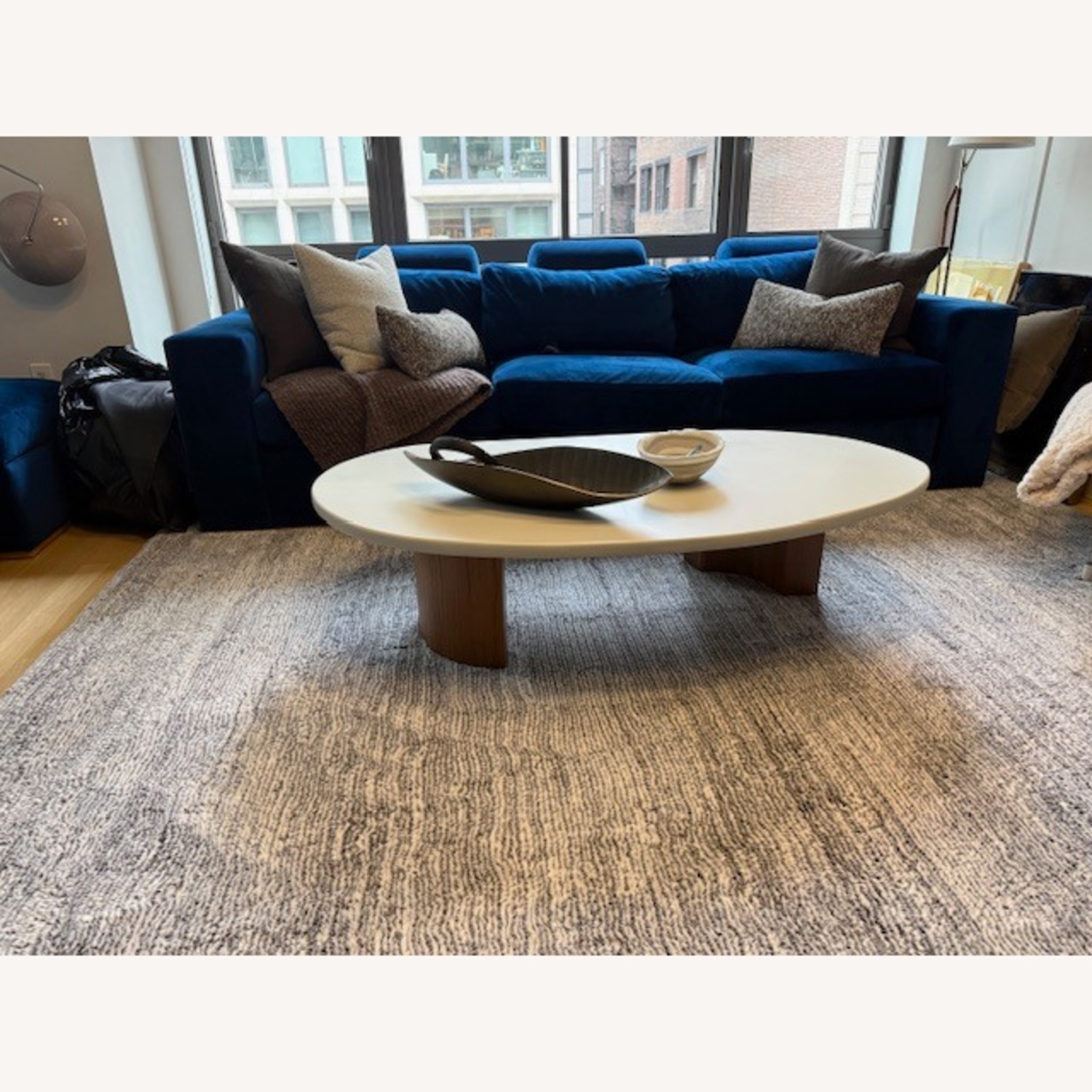 Blue Storage Ottoman - image-4