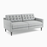 West Elm Drake Light Gray Fabric 3+ Seater Sofa