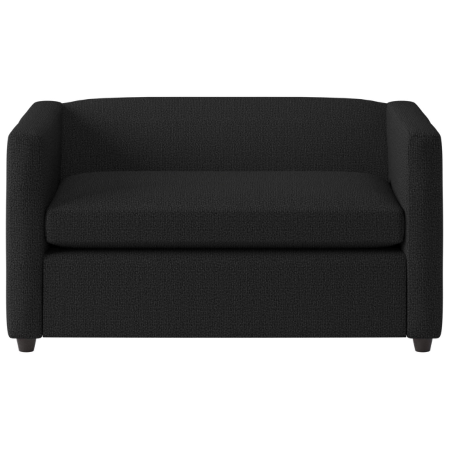 CB2 Movie Blue Fabric Loveseat/Sofa Bed - image-6