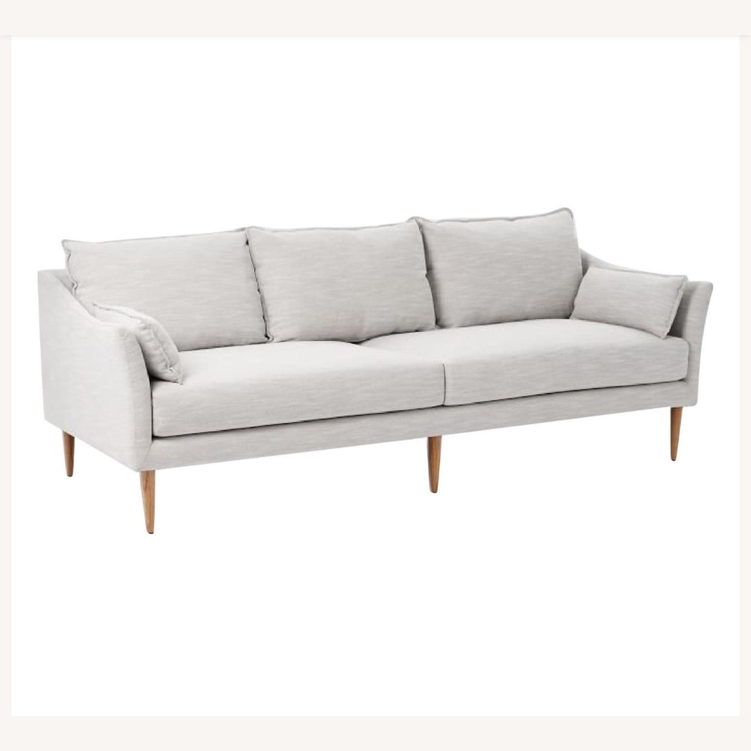 West Elm Antwerp Light Gray Fabric 3+ Seater Sofa - image-1