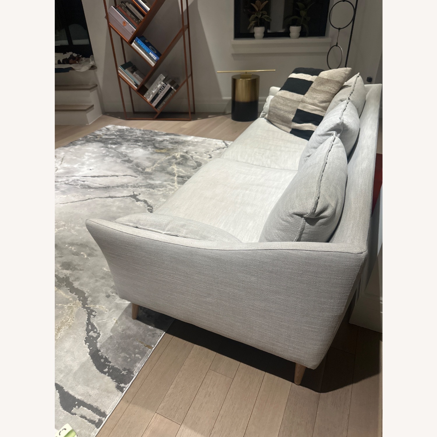 West Elm Antwerp Light Gray Fabric 3+ Seater Sofa - image-3