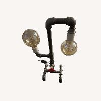 Vintage/Antique Black Metal Floor Lamp