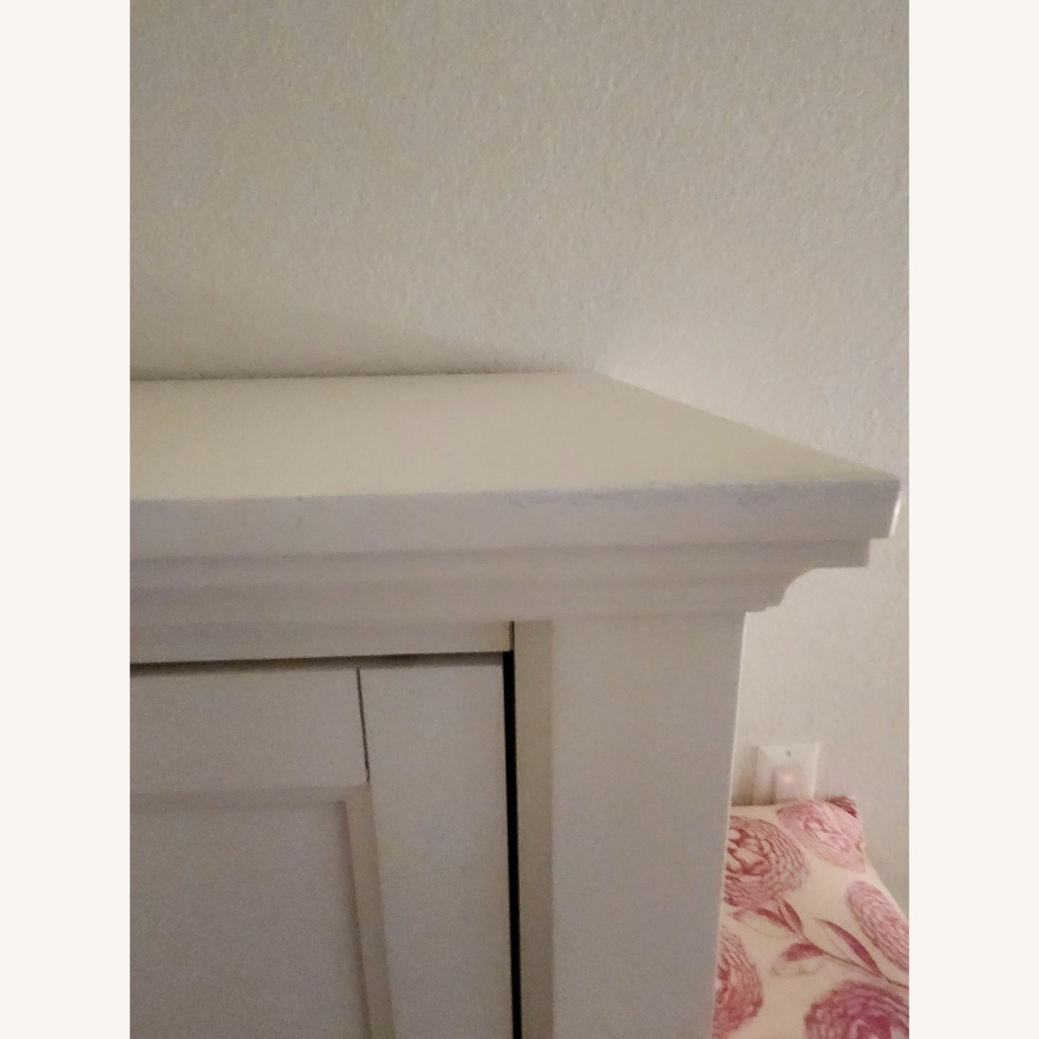 White Wood Armoire - image-5