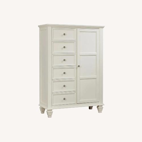 Used White Wood Armoire for sale on AptDeco