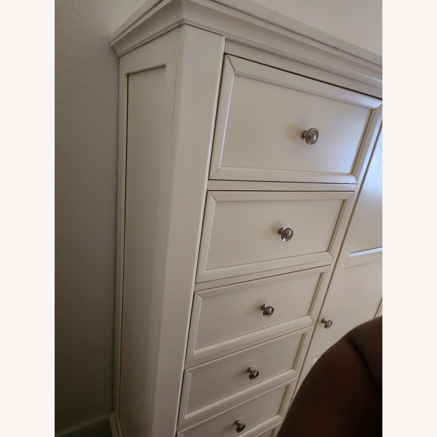 White Wood Armoire - image-4