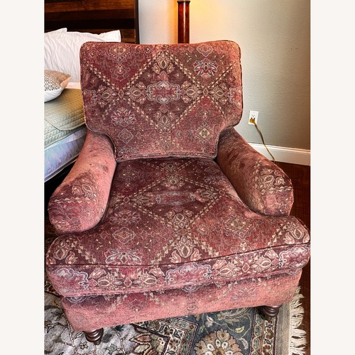 Used Century Upholstered Armchairs – Matching Pair for sale on AptDeco