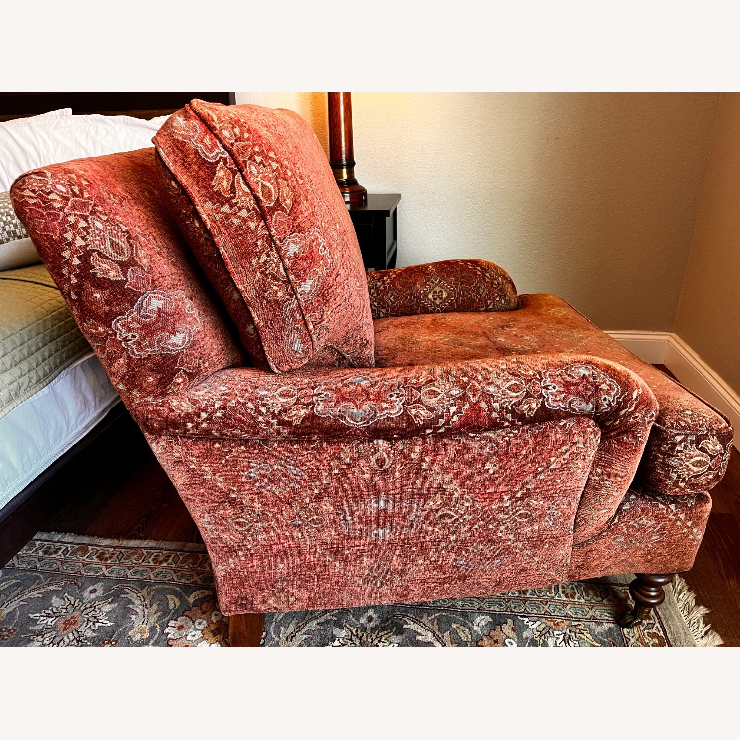 Century Upholstered Armchairs – Matching Pair - image-1