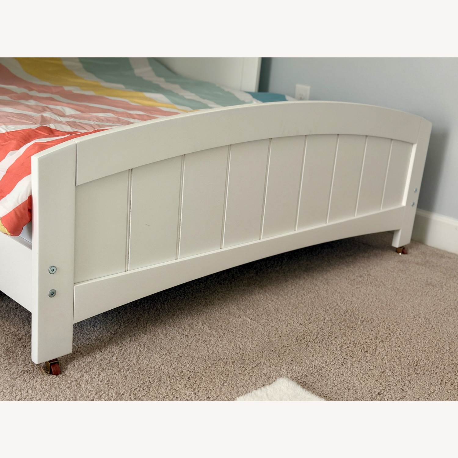 White Twin over Full Loft Bed with Dresser - image-4