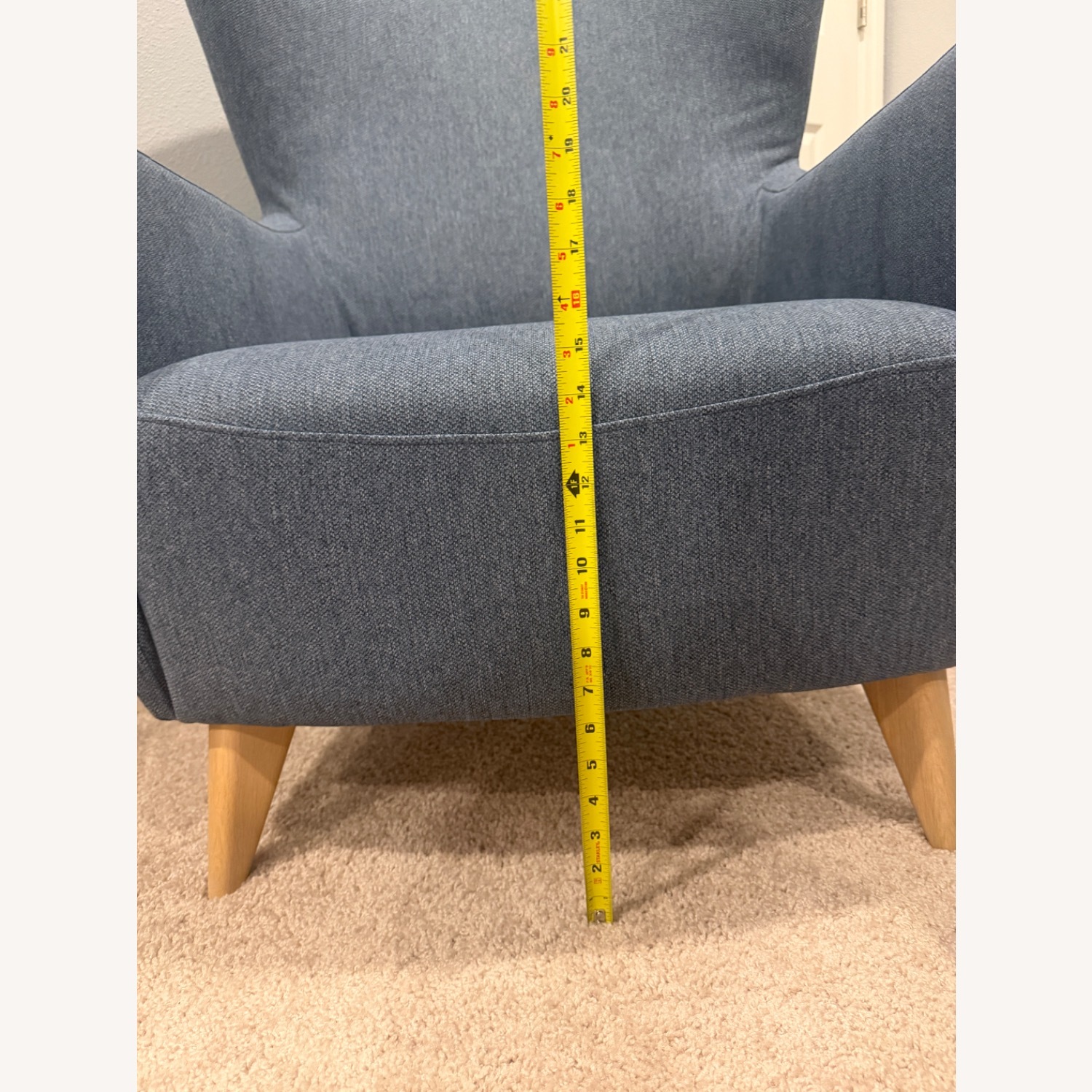 Mid-Century Modern Light Blue Armchair - image-6