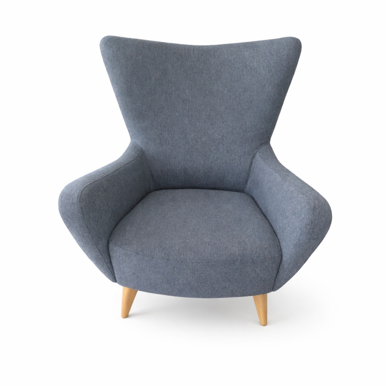 Mid-Century Modern Light Blue Armchair - image-7