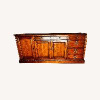 Solid Wood Desk / Media Console – 71″ Wide