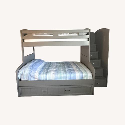 Used Rooms To Go Light Gray Wood Bunk Bed for sale on AptDeco