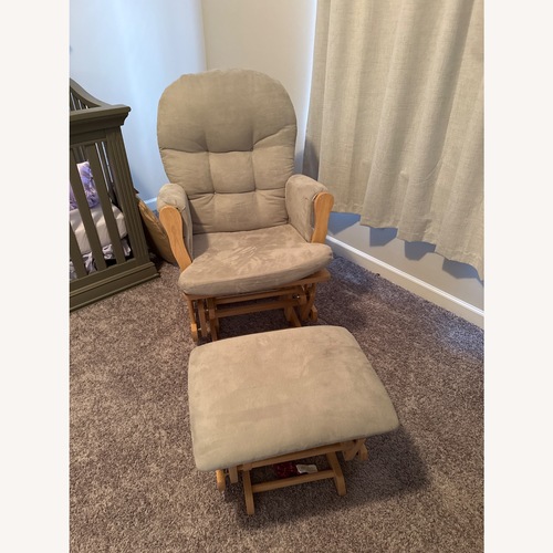 Used Light Gray Fabric Nursing Chair for sale on AptDeco