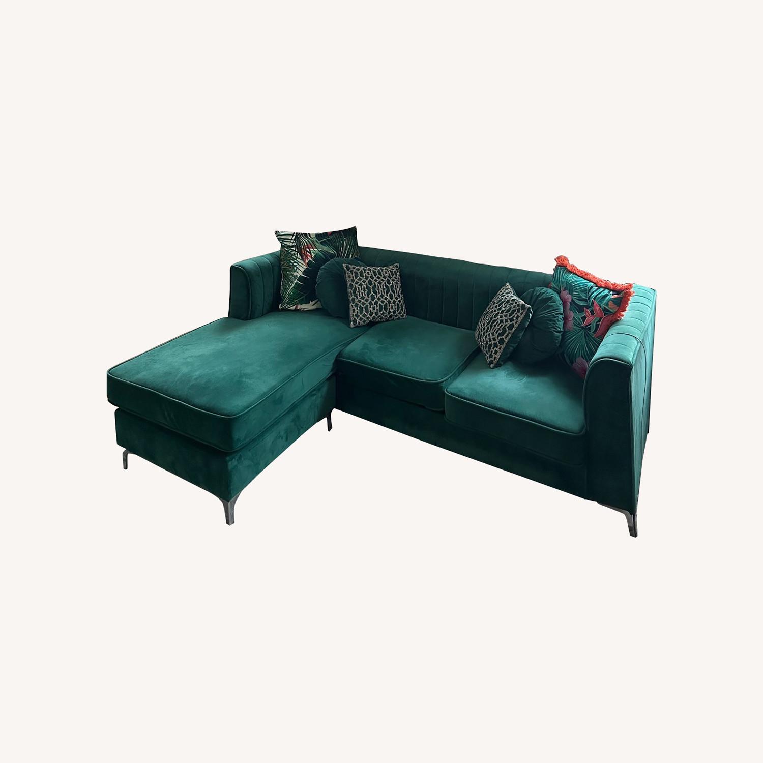 Bob's Discount Furniture Delay Green 2 Piece Sectional Sofa - image-0