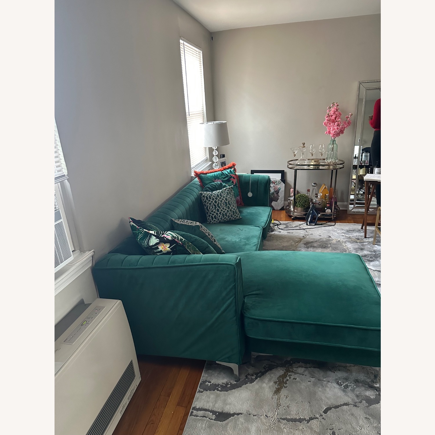 Bob's Discount Furniture Delay Green 2 Piece Sectional Sofa - image-1