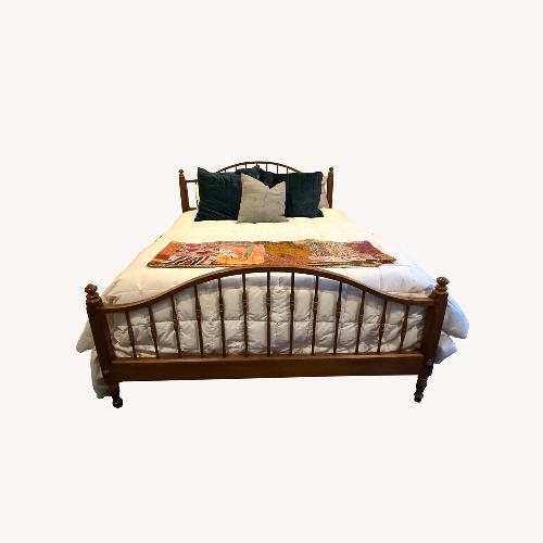 Used Vintage/Antique Walnut Wood Queen Bed for sale on AptDeco