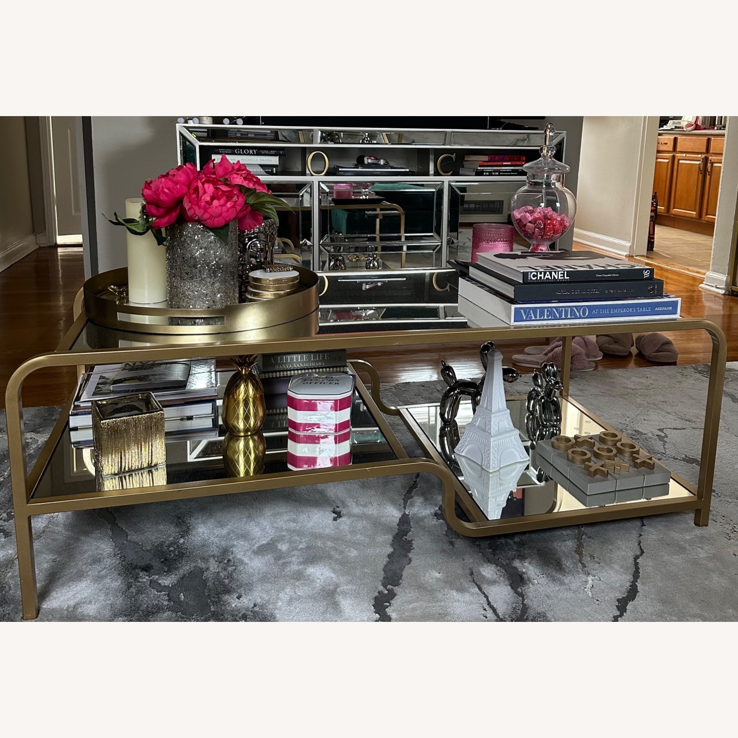 Wayfair Gold Mirrored Coffee Table - image-3