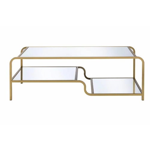 Used Wayfair Gold Mirrored Coffee Table for sale on AptDeco