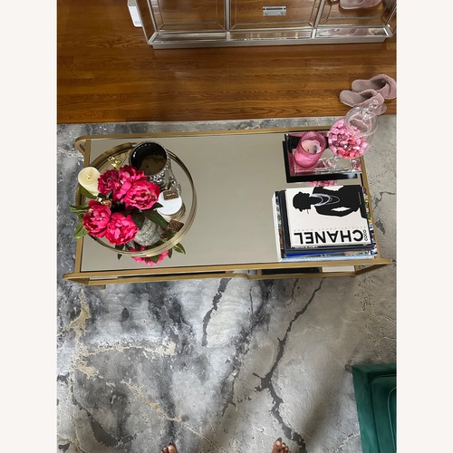 Used Wayfair Gold Mirrored Coffee Table for sale on AptDeco