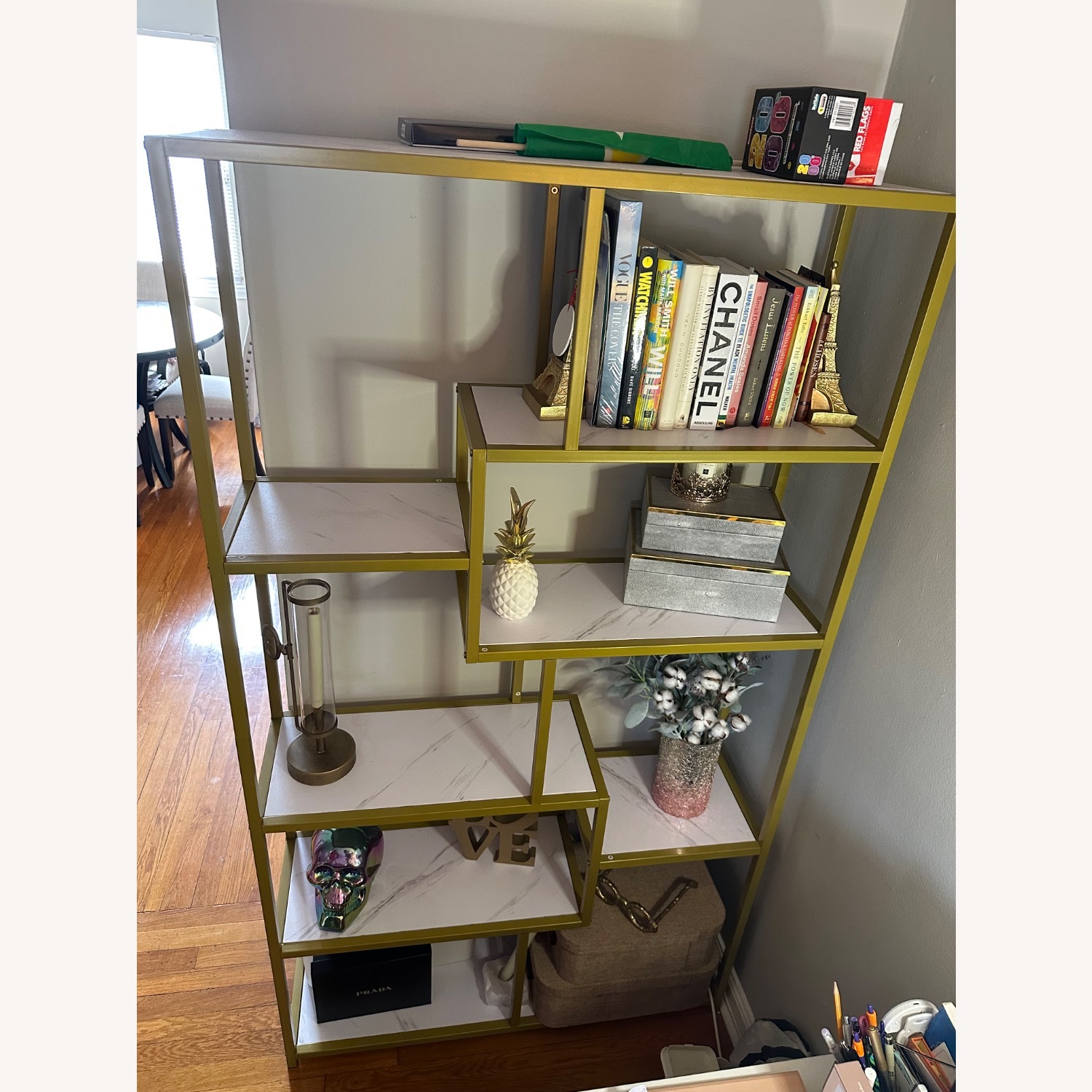 Mercer 41 Gold Geometric Bookcase  - image-2