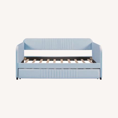 Used Light Blue Daybed with Trundle for sale on AptDeco