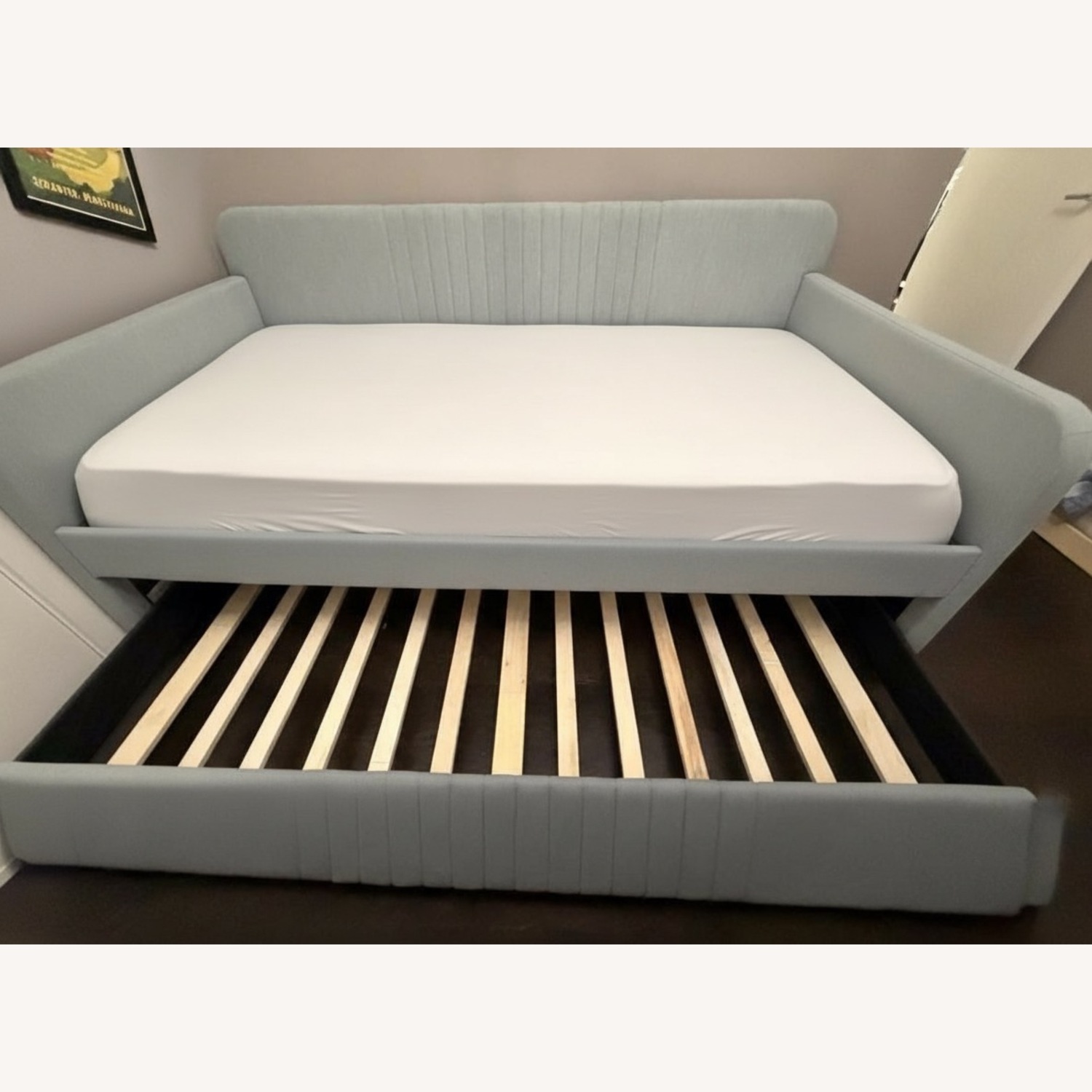 Light Blue Daybed with Trundle - image-2