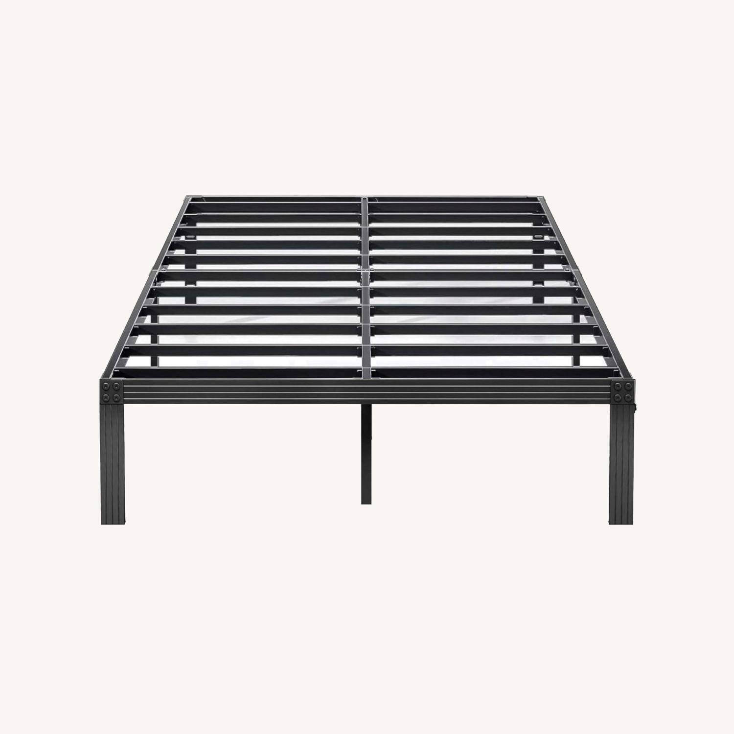 Black Metal Full Size Bed Frame - image-0