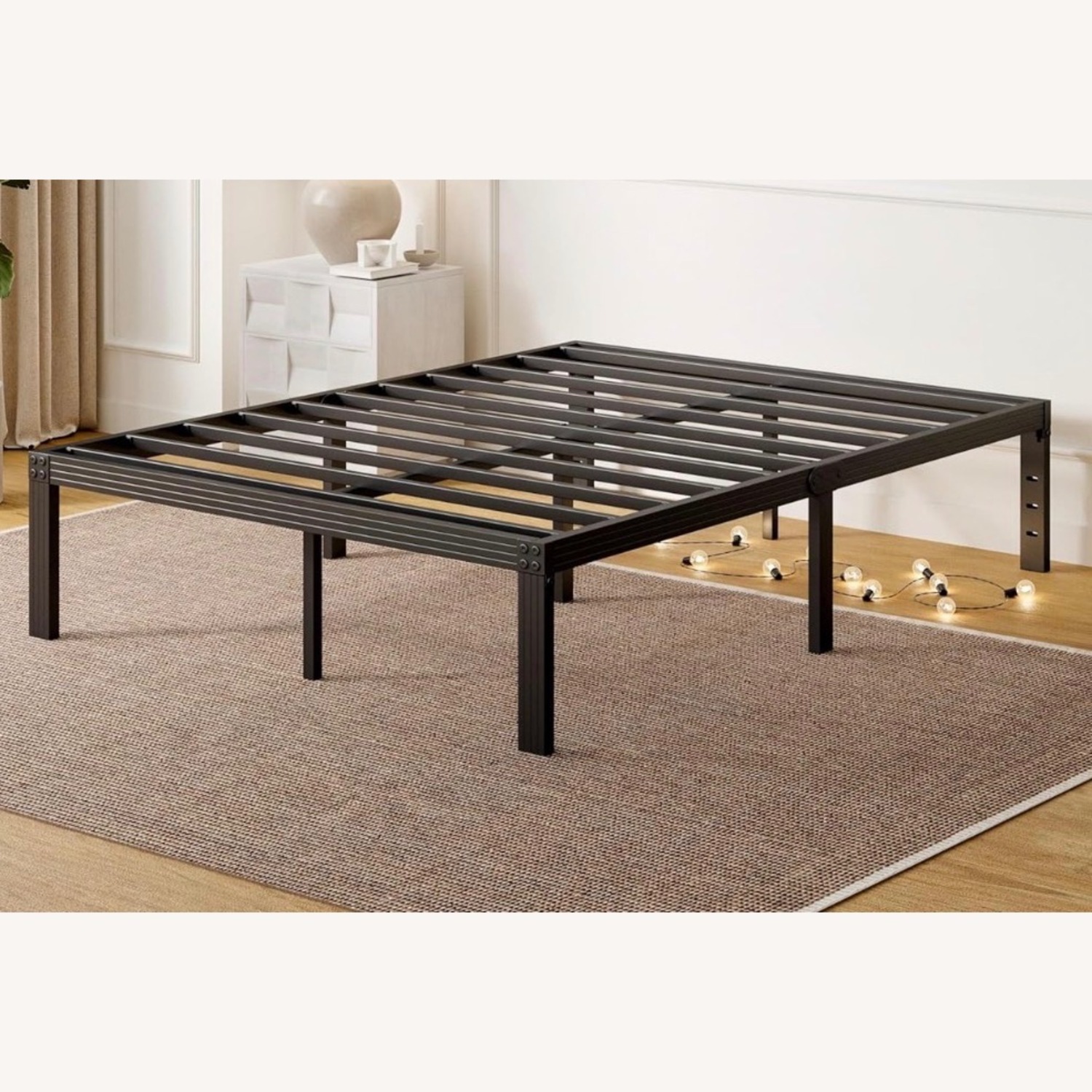 Black Metal Full Size Bed Frame - image-1
