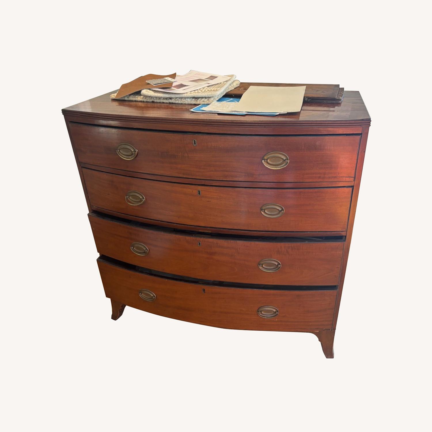 Dark Brown Wood Storage - image-0