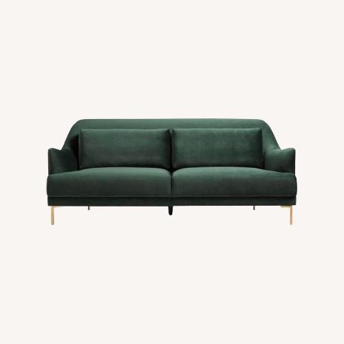 Used World Market Forest Green Samara Sofa for sale on AptDeco