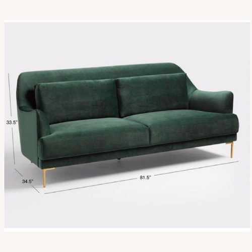 Used World Market Forest Green Samara Sofa for sale on AptDeco