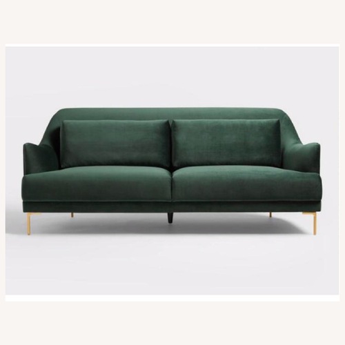 Used World Market Forest Green Samara Sofa for sale on AptDeco