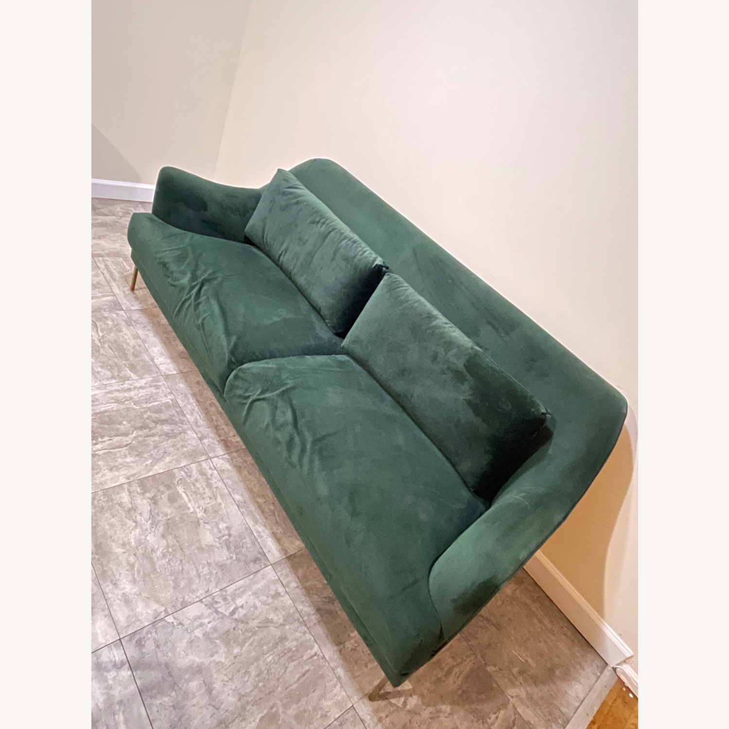 World Market Forest Green Samara Sofa - image-2