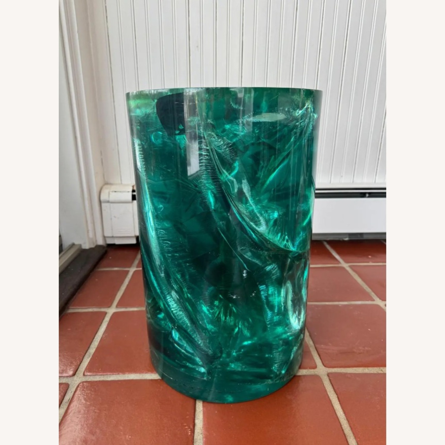1980s Resin Accent Table With Glass Top - image-10