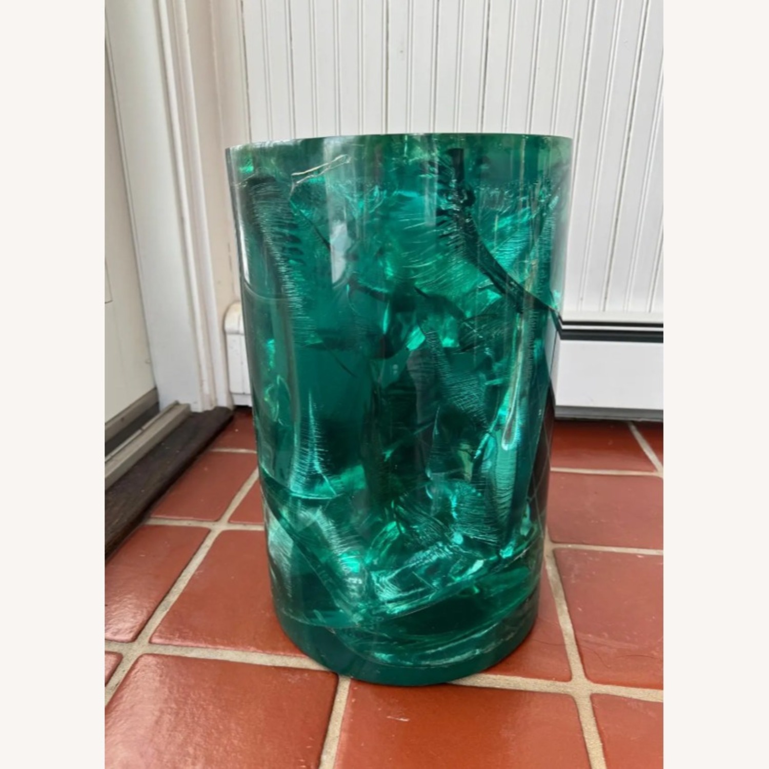 1980s Resin Accent Table With Glass Top - image-12